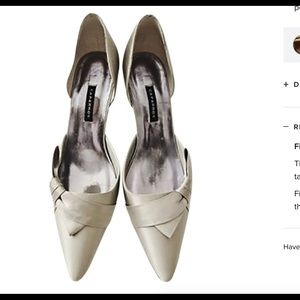Cap arrow Platinum silk formal shoes